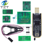 CH341A CH341B 24 25 Series EEPROM Flash BIOS USB Programmer Module + SOIC8 SOP8 Test Clip + 1.8V adapter + SOIC8 adapter DIY KIT