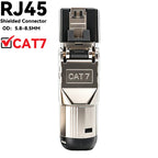 Tool-Free Cat8 Cat7 Cat6A RJ45 Connector Toolless Shielded Reusable Termination Plugs Shielded Ethernet for Ethernet Cable