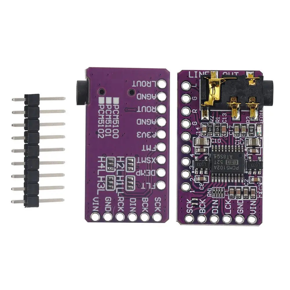 PCM5102 Digital Audio Stereo Digital-to-Analog Converter DAC Decoder Board Module, Decoder I2S IIS