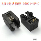 10PCS Telephone Socket Connector RJ11 RJ12 RJ45 Telephone Wifi Female Socket 2pin 4pin 6pin 8pin 4P4C 6P6C 6P4C 8P8C RJ45 Jack