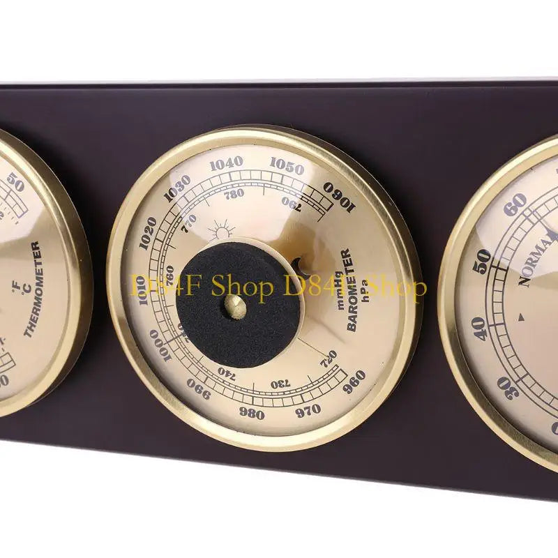 D84F Set Wall Mounted Thermometer Barometer Hygrometer for Household