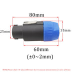 1Pcs NL8FC SpeakON 8Pole Powercon Plug Speaker Audio Cable Wire Connector Twist Lock 8Pin Male Plug Replacement Amplifier Adapte
