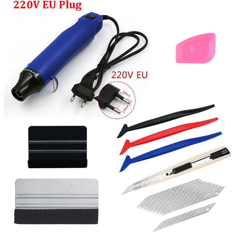 Mini Heat Gun 110V/220V 300W Portable Hot Air Gun Multi Function Electrical Heat Tool for Car Vinyl Wrap Window Tint Film Decal
