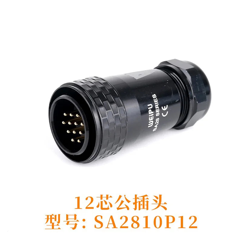 WEIPU SA28 SA2810/P Male Plug Industrial Aviation Waterproof Connector M28 2Pin -35Pin High Current 50A 25A Charge Signal Solder