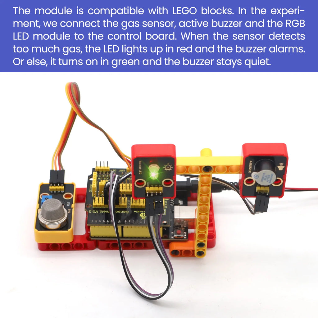 MQ-2 GAS Sensor/MQ-3 Sensor Module Compatible With Lego Blocks For Arduino Projects DIY Electronic Building Block