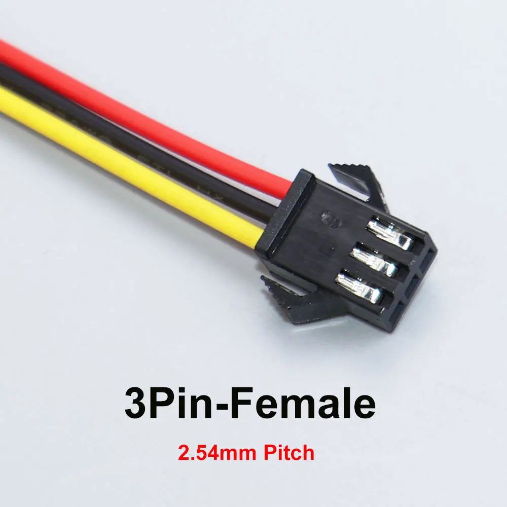 JCD 2/3/4/5/6 Pin LED Strip JST SM Connector Male or Female Adapter Plug Connector Terminal with 20CM 22AWG Wire for Light Strip