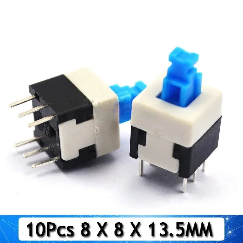 10-100PCS/LOT 5.8x5.8 7x7 8x8 8.5x8.5mm Self Locking / UNlock Push Tactile Power Micro Switch 6 Pin Button Switches