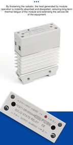 10A 25A 40A 60A 80A 100A Single Phase Slim SSR Solid State Relay With Heat Sink Industrial Relay DIN Rail Mount