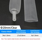 1~10m 4:1 Transparent Heat Shrink Tubing With Glue 4~ 52mm Double Wall Adhensive Polyolefin Sleeve Lined Wire Cable Protector