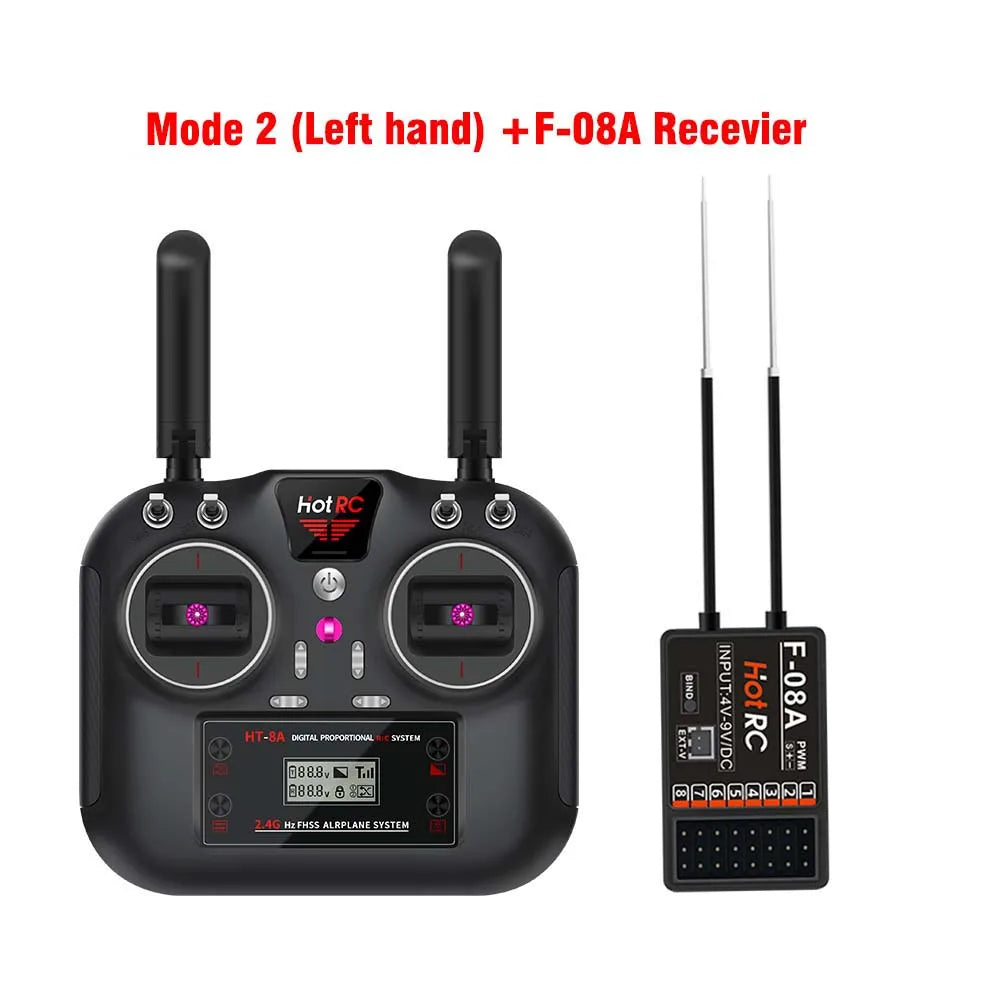 Hotrc  HT-10A/HT-8A HT10A 2.4Ghz 10CH/ 8CH  Remote Controller F-10A Receiver For RC Airaft Vehicle Boat Drone Accessories Parts