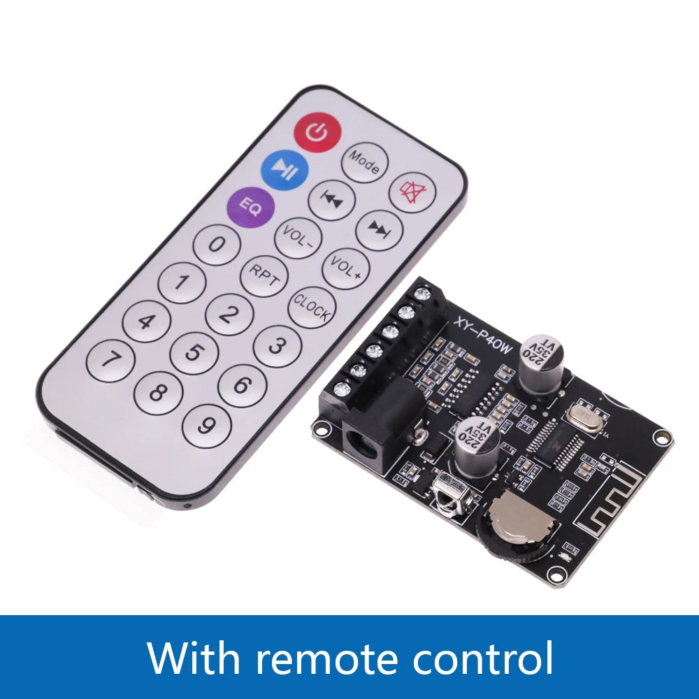 30W 40W Stereo Bluetooth Receiver Power Amplifier Dual-Channel Board 12V 24V High Power Digital Module for DIY XY-P40W