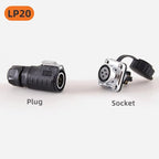 ZHQCN LP20 Waterproof IP68 Fireproof Convenient And Quick 2/3/4/5Pin Plug And Socket Aviation Connector Square Panel Mount