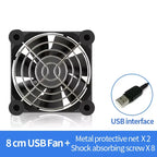 TEUCER USB Cooling Fan 8CM/12CM/14CM 800-1800RPM USB Port Power Supply Desktop Computer Available