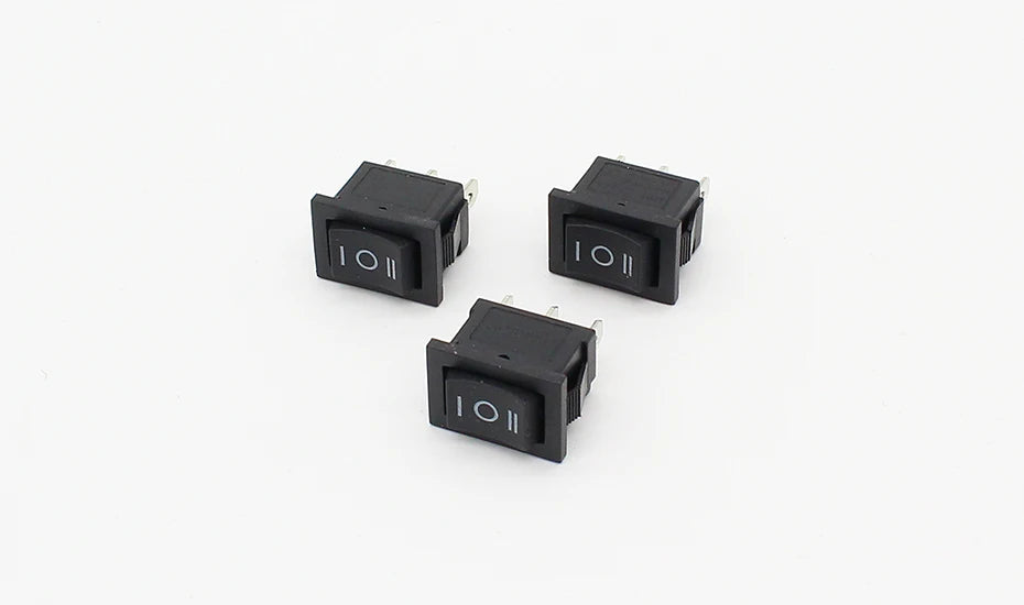 3 position rocker switch 3 pins on off on snap switch  5pcs