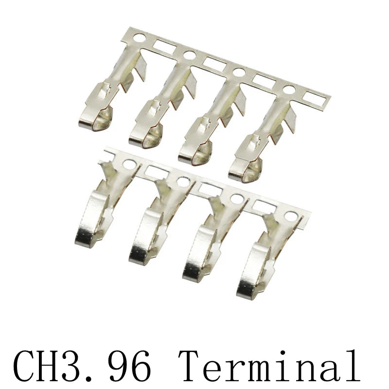 200pcs Electronic Wire Pressing Terminals, XH2.54 PH2.0 CH3.96 VH3.96 KF2510 Dupont SM ZH1.5 JST SH1.0 Connectors Metal Pins