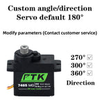 PTK 7465W MG Waterproof servo Metal gear 9g micro servo 5mm 180° robotic model aircraft fixed wing digital servo
