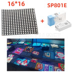 SP801E Led Controller Kit DC5V WS2812B RGB LED Pixel Panel Light 8x8 16x16 8x32 Digital Flexible Screen Individually Addressable