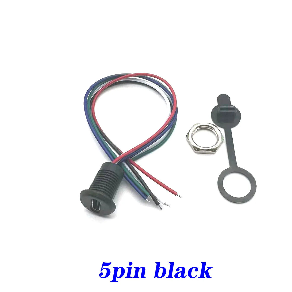 USB 2P/4P/5P/6P Connector Type-C Waterproof with PH 2.0 Nut Locking Plate Female Waterproof High Current Fast Charging Jack Port
