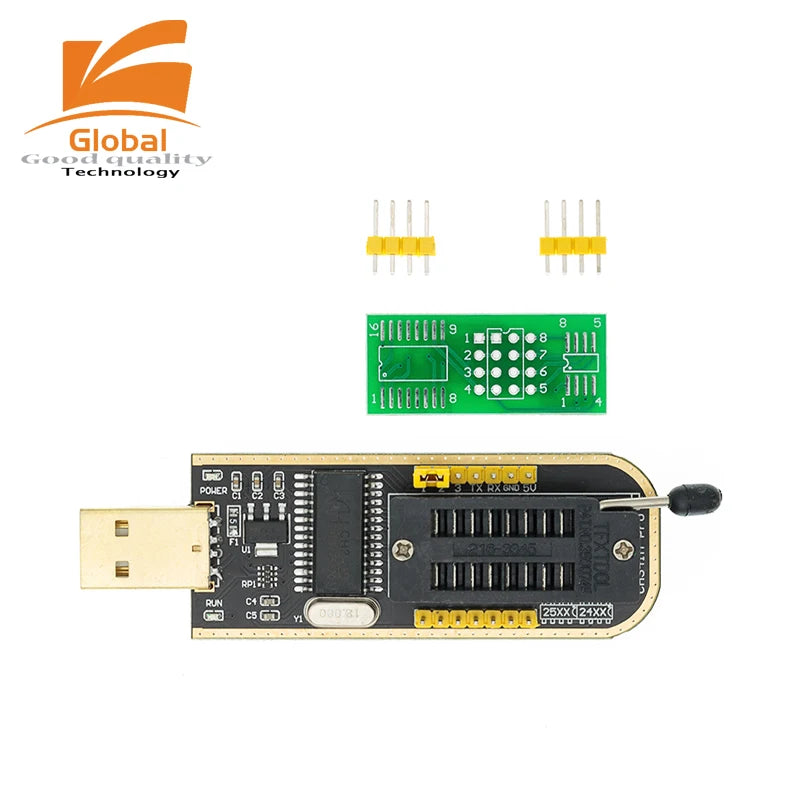 1PCS CH341A 24 25 Series EEPROM Flash BIOS USB Programmer Module + SOIC8 SOP8 Test Clip For EEPROM 93CXX / 25CXX / 24CXX
