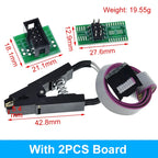 CH341A CH341B 24 25 Series EEPROM Flash BIOS USB Programmer Module + SOIC8 SOP8 Test Clip + 1.8V adapter + SOIC8 adapter DIY KIT