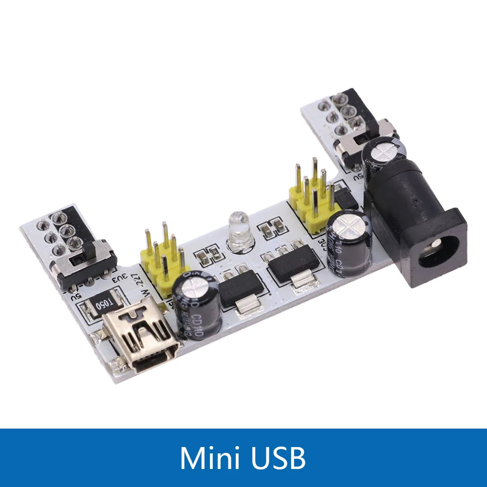 MB102 DC 7-12V MINI Micro USB Interface 2 Way Breadboard Power Supply Module MB-102 2 Channel Board For Arduino Diy Kit