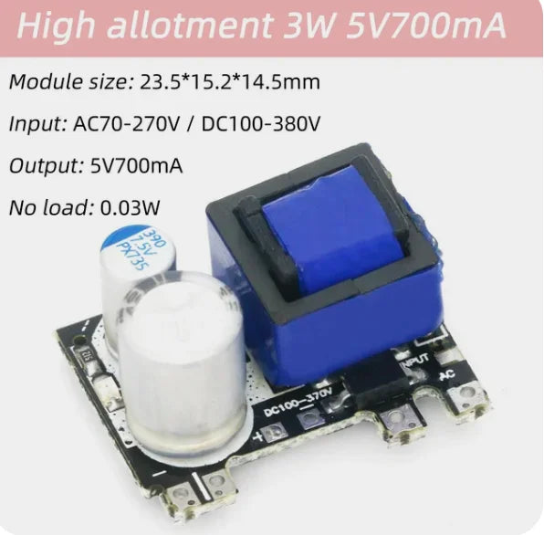 AC-DC 5V 700mA 12V 450mA 9V 500mA 3.5W Precision Buck Converter AC 220V to 5V DC step down Transformer power supply module