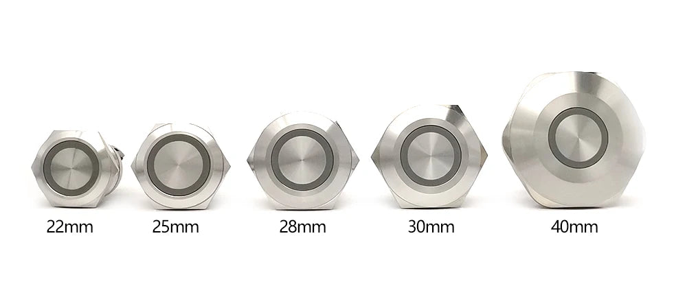 19mm 22mm 25mm 30mm Laser 'ENGINE START STOP' Engine Button ON OFF Ring Illuminated Momentary Push Button Switch+CE+RoHS