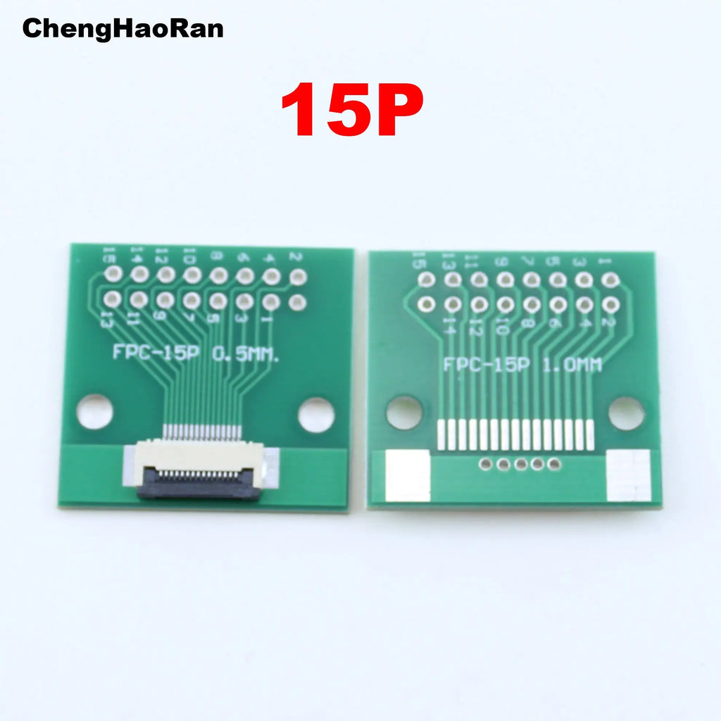 1pcs 4P 6P 8P 10P 12P 14P 15P 16P 18P 20P Test Board Adapter Double Rows Plate Connector 2.54mm 0.5mm Flip FPC Soft Flex Cable