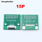 1pcs 4P 6P 8P 10P 12P 14P 15P 16P 18P 20P Test Board Adapter Double Rows Plate Connector 2.54mm 0.5mm Flip FPC Soft Flex Cable