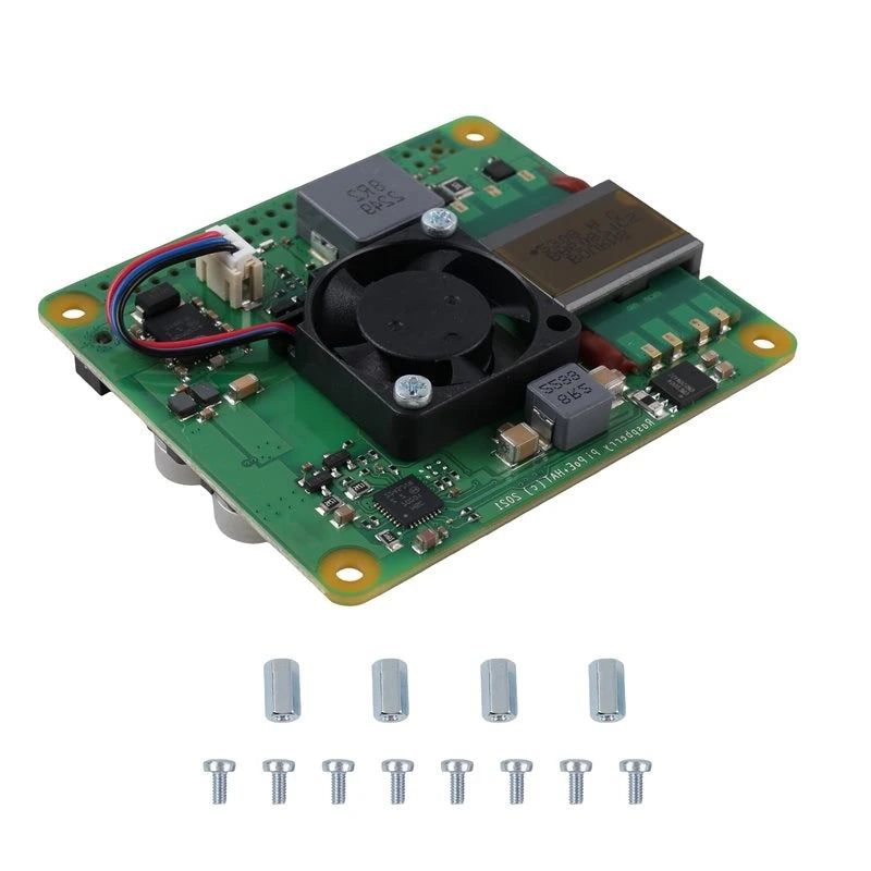 M52K-For Raspberry Pi Poe+ HAT Expansion Board- Cooling Fan Included, For Raspberry Pi 4B/3B+ Poe+ HAT 802.3Af/At