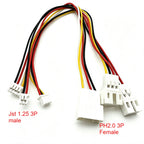 10pcs Mx1.25 Male to Ph2.0 Female Terminal Wire Adapter Cable SH 1.25 Male  To 2.0mm Female Convert Extension Cable 2p 3p 4p