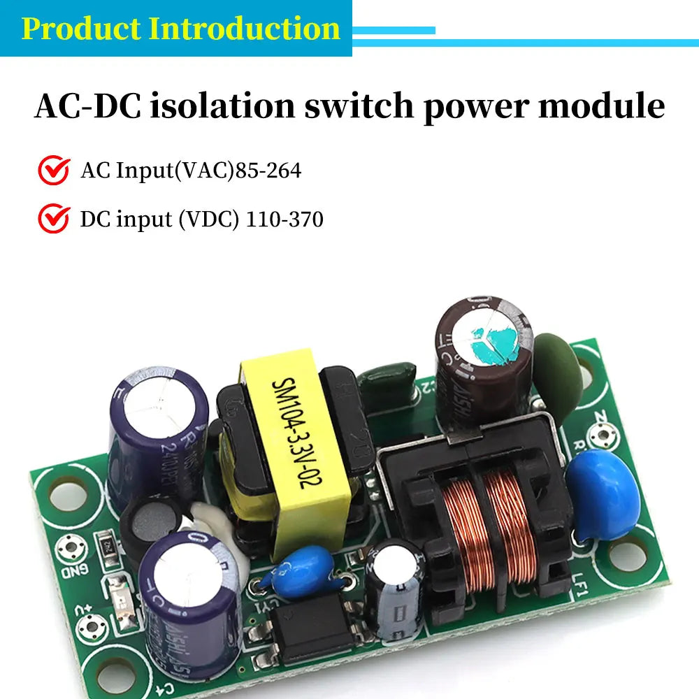 AC-DC Isolated Switch Power Supply Module Buck Converter Step Down Module AC 220V to DC 3.3V 4W 5V 9V 12V 15V 24V