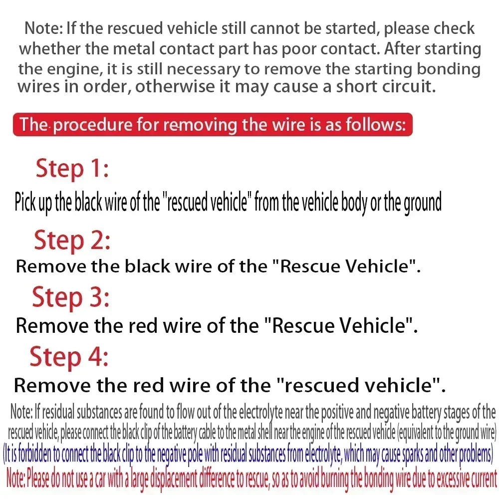 4-meter Fully Enclosed Car Battery Jumper Wire, Pure Copper Connection Wire, Thickened Jumper Wire, Jumper Wire Jumper Cable