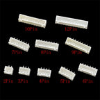 100Pcs JST XH2.54mm Connector Male Header Housing Right Angle PCB Plug 2.54mm Pitch Plastic Shell 2P 3P 4P 5P 6P 7P 8P 10P 12Pin