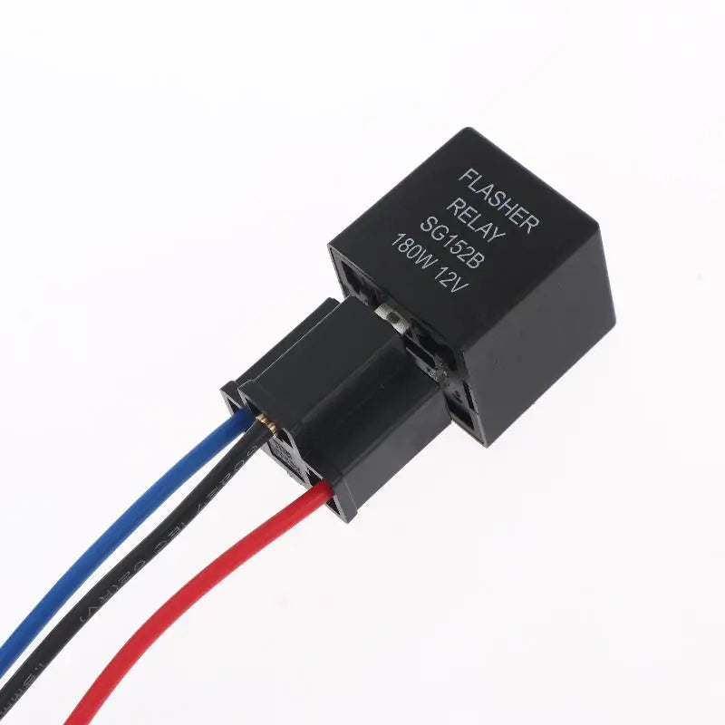 1 Set 12V 24V Car Motorcycle Steering Relay Car Flasher Relay For Turn Signal Lights 3Pin LED Flasher Relay With Socket