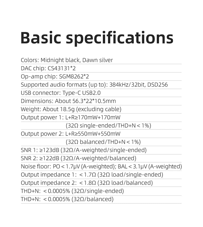 FiiO KA13 Dual CS43131 Portable DAC Amplifier for IOS/Android 3.5mm and 4.4mm Balanced Output, 550mW high Power