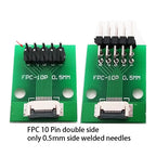 1PC FPC Connector 10PIN Flexible Cable Adapter Board FFC To 2.54mm Straight Plug Soldered With 0.5mm Spacing Socket PCB