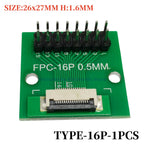 1PCS FFC/FPC Conversion Board 0.5mm Connector to 2.54MM Double Row Bent Pins 4/10/14/15/16/22/26/30/32/36/42/45/60/64/68/80/96P
