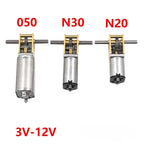 Micro 050/ N30/ N20 Worm Gear Motor DC 3V-12V 4RPM-381RPM Slow Speed Metal Gearbox T-shaped Dual Shaft Engine DIY Toy Car