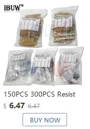 150PCS 300PCS 1/4W 1/2W 1W 2W 3W Resistance 1% Metal Film Resistor Assortment Kit Set 30Kinds Each 5/10PCS 1~750 1K~820K Ohm