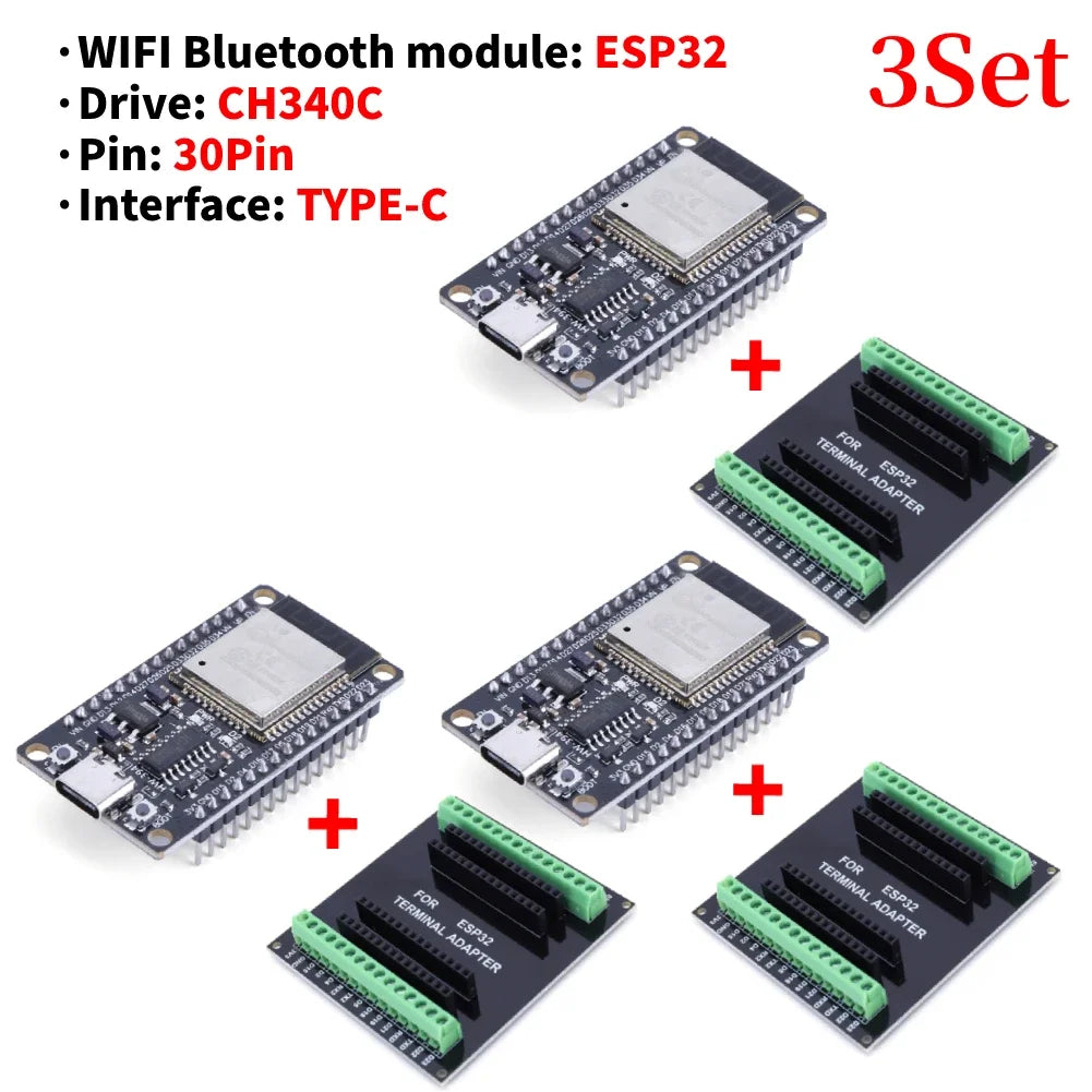 1-3Set E32 CH340C Development Board TYPE-C / Micro USB WiFi+Bluetooth Ultra-Low Power Consumption SPI Wireless Module