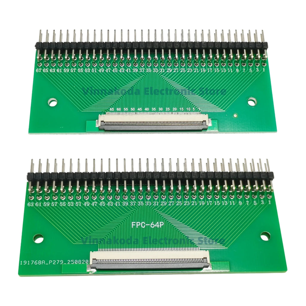 1PCS FFC/FPC Conversion Board 0.5mm Pitch Connector 2.54MM Double Row Bending Pins 4/10/12/14/15/16/18/22/24/26/30/34/40/50/60P