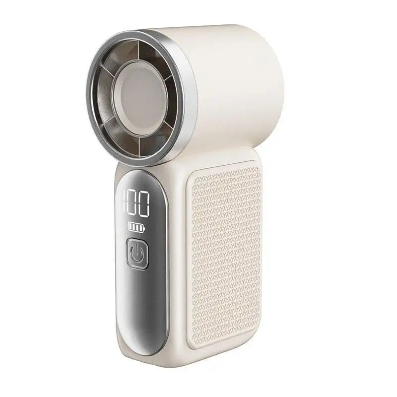 2026 Mini Portable Handheld Fan with Digital Display Speeds Adjustable USB Rechargeable Pocket Cooling Fan for Outdoor Travel