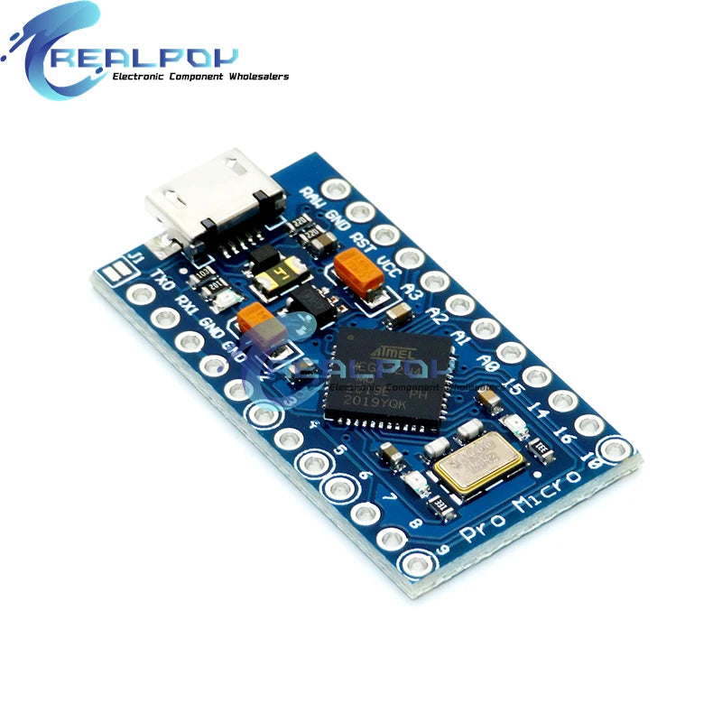 Pro Micro ATmega32U4 5V 16MHz Original Chip Replace ATmega328 For Arduino Pro Mini With 2 Row Pin Header For Leonardo UNO R3
