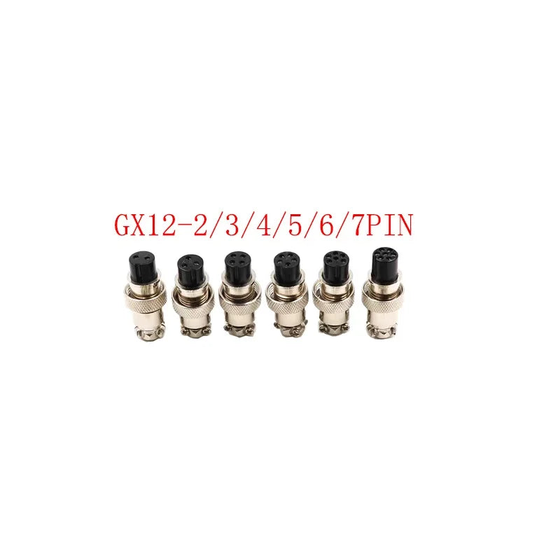 GX12/GX16/GX20 Female Connector 2/3/4/5/6/7/8/9/10/12/14/15Pin Wire Panel Connector Aviation Plug Circular Socket