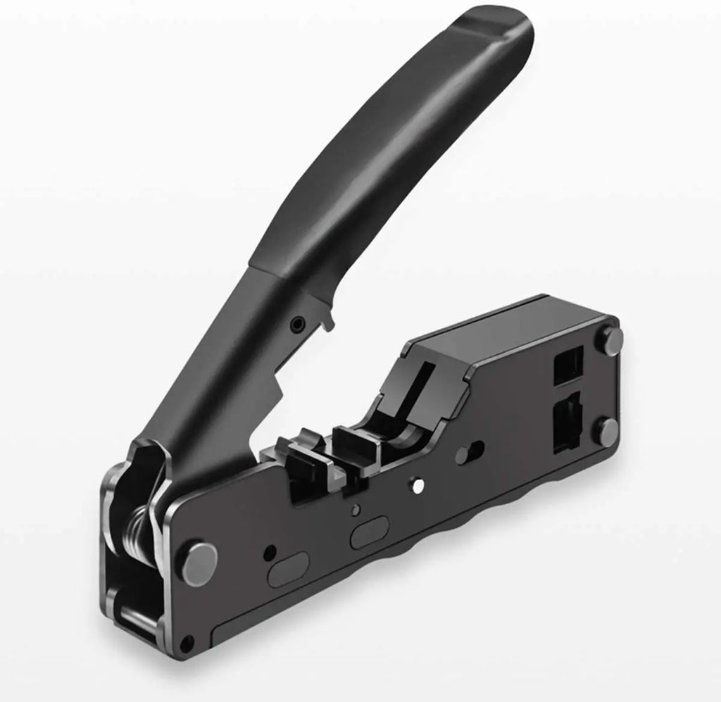 ZoeRax RJ45 Crimp Tool Ethernet Crimping Tool Wire Cutter Crimper for Cat7 Cat6a Cat6 Cat5e Pass Through Connectors