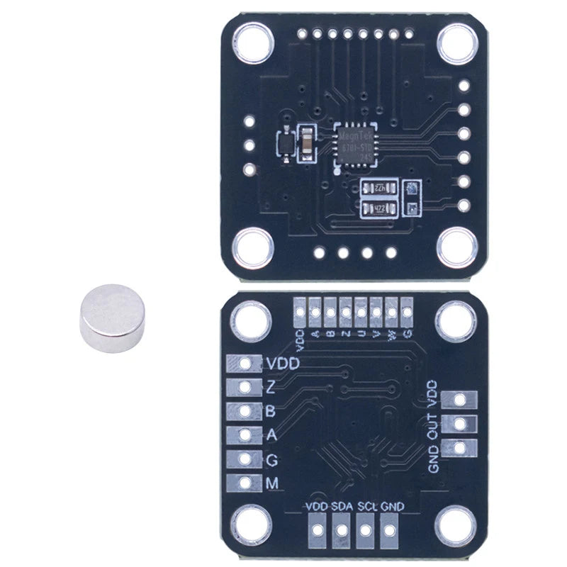 MT6701QT Magnetic Rotary Encoder Sensor Module 14-bit High Precision SPI/I2C Interface Alternative To AS5600