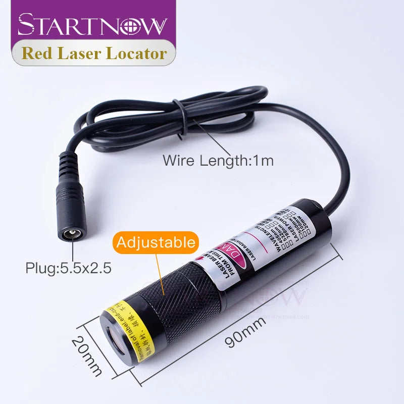 Set 20*90 660nm With Battery Case Laser Module Diode Alignment Red Light Laser Line Locator For Woodworking Machine Positioning