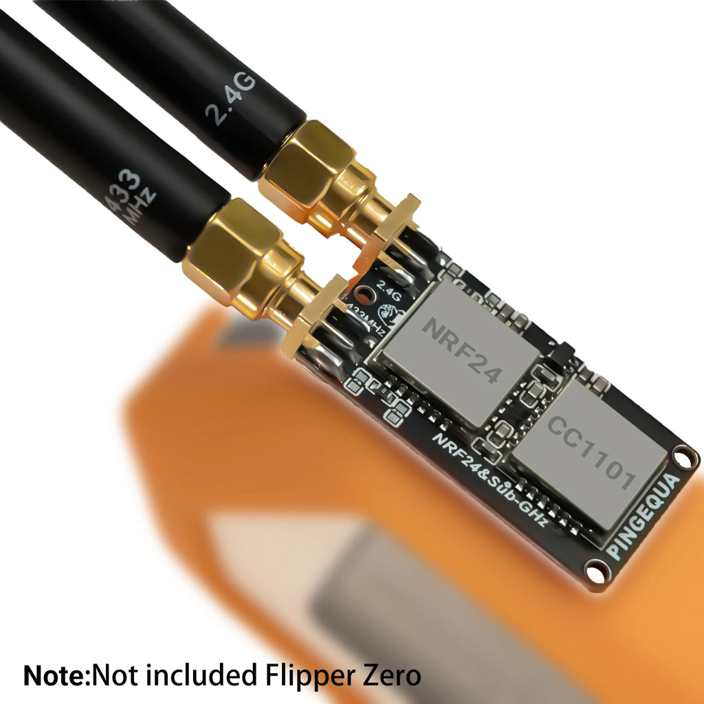 Flipper Zero NRF24 + CC1101 RF Devboard, PINGEQUA RF Lab App-Ready, 2.4GHz & 433MHz, High Performance, Auto-Switch