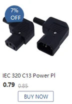 IEC Straight Cable Plug Connector C13 C14 10A 250V Black female&male Plug Rewirable Power Connector 3 pin AC Socket